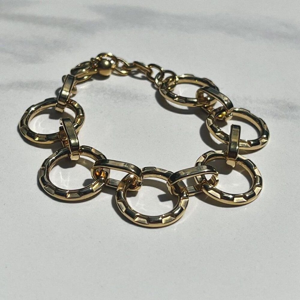 New! “Francesca” Gold Statement Circle Bracelet